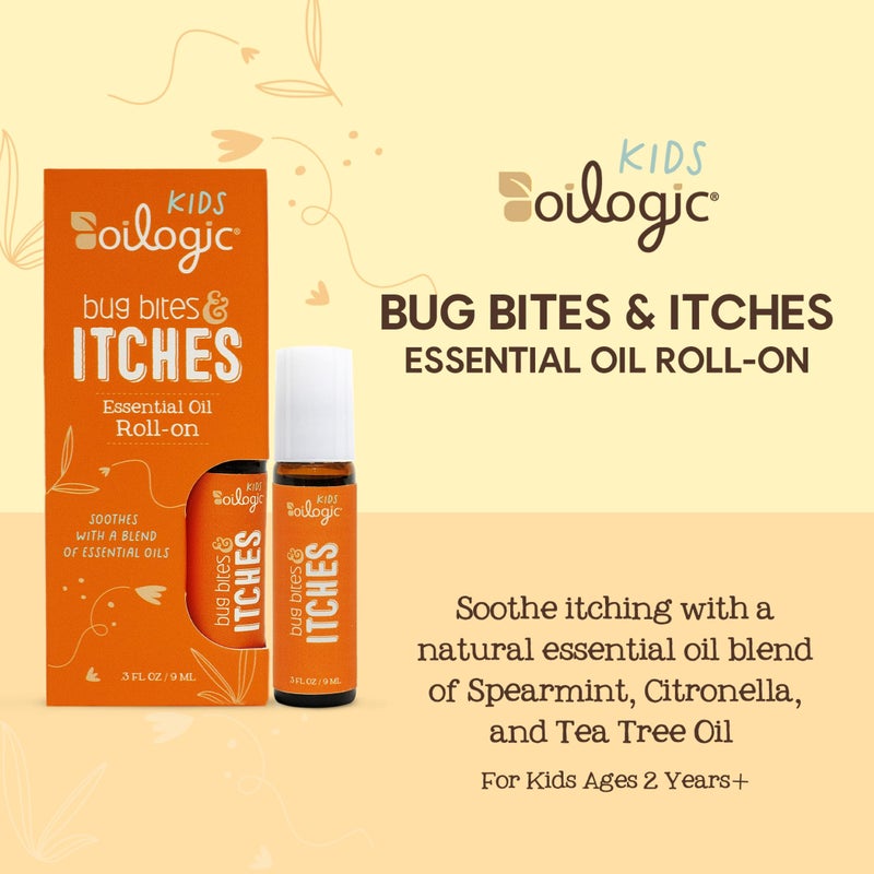 Oilogic Bug Bite Itch Roll-On Essential Oil for Kids - 100% Pure Essential Oils for Soothing Skin - Gentle, Kids-Safe Formula for Toddlers & Children, Indoor & Outdoor Use, 9ml - Image 2